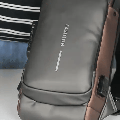 Mochila de Ombro Anti-Furto com Senha USB Slim Bag